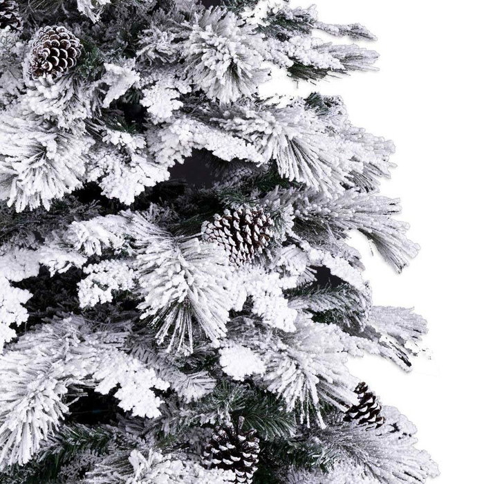 Sapin de Noël Blanc Vert PVC Métal Polyéthylène 150 cm Sapin de Noël Blanc Vert PVC Métal Polyéthylène 150 cm