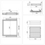 Emuca Kit tiroir en fil métallique et rack ajustable Quartz pour armoires, glissières extension totale et à fermeture douce, Module 60cm, Finition Titane