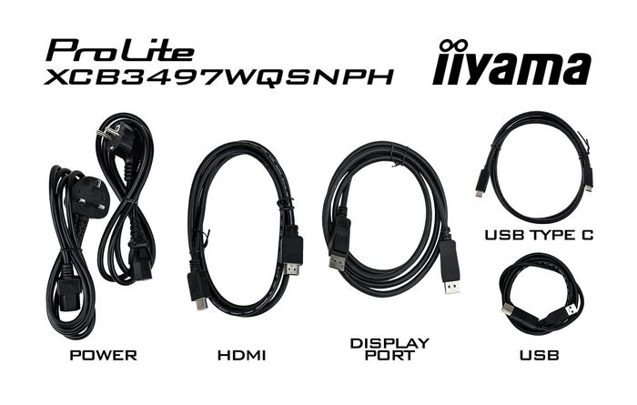 iiyama - Moniteur Gaming 34" Courbé (1500R) - Résolution 3440x1440, 120Hz, 0.4ms MPRT, Panneau VA - Webcam 5MP Windows Hello, Dock USB-C 95W, Haut-parleurs, HUB USB, Adaptive Sync