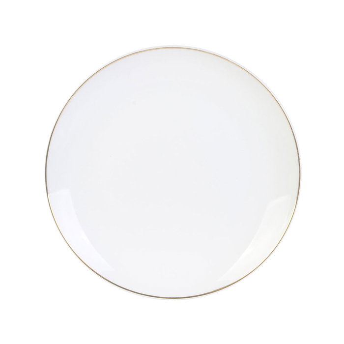 Home Deco Factory Plat avec rebord doré 20,5 cm Home Deco Factory Plat avec rebord doré 20,5 cm