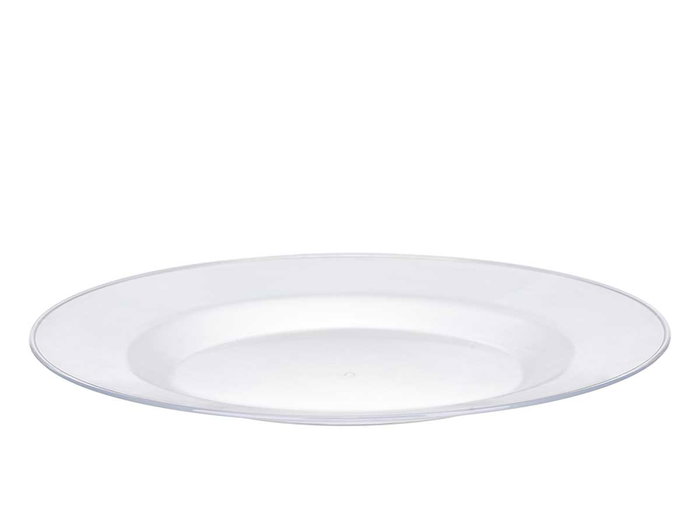 Leknes Assiette Ronde Transparente 27,5 cm - Plastique PS (Set de 48)