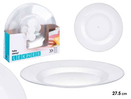 Leknes Assiette Ronde Transparente 27,5 cm - Plastique PS (Set de 48)