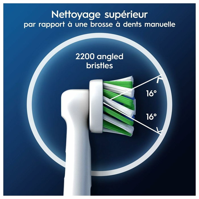 Braun Oral-B Cross Action - Pack de 8 brossettes avec filaments en X Braun Oral-B Cross Action - Pack de 8 brossettes avec filaments en X
