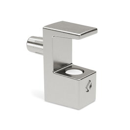 ITALIANA FERRAMENTA Support d'étagère avec tige Ø5mm pour verre 6-8mm Nickel