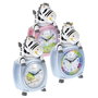 Mebus Réveil pour enfants motif Zebra, couleurs assorties
