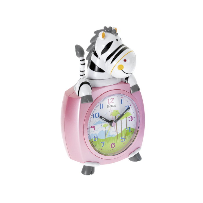 Mebus Réveil pour enfants motif Zebra, couleurs assorties Mebus Réveil pour enfants motif Zebra, couleurs assorties