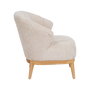 Fauteuil Crème Naturel Bois d'hévéa Foam Tissu 71 x 75 x 76 cm