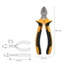 WOLFPACK LINEA PROFESIONAL Alicates de corte diagonal 175mm