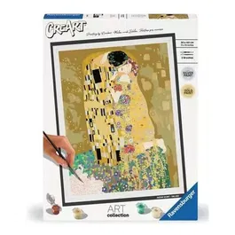 Ravensburger Peinture par numéros, CreArt grand format 30x40 cm, The Kiss de Klimt, Kit créatif adulte, Ref. 23648