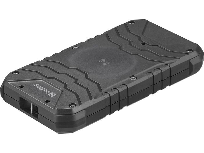 Sandberg Survivor Powerbank 10000 PD20W - Batterie externe portable étanche, antichoc et anti-poussière avec charge sans fil Qi 15W Sandberg Survivor Powerbank 10000 PD20W - Batterie externe portable étanche, antichoc et anti-poussière avec charge sans fil Qi 15W