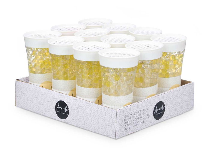 Acorde Boule Désodorisante Gel 150 g Parfum Vanille 8 x 14,8 x 6 cm (Set de 12)