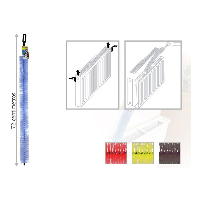 Hidalgo Brosse pour radiateur flexible 72 cm, couleurs assorties Hidalgo Brosse pour radiateur flexible 72 cm, couleurs assorties