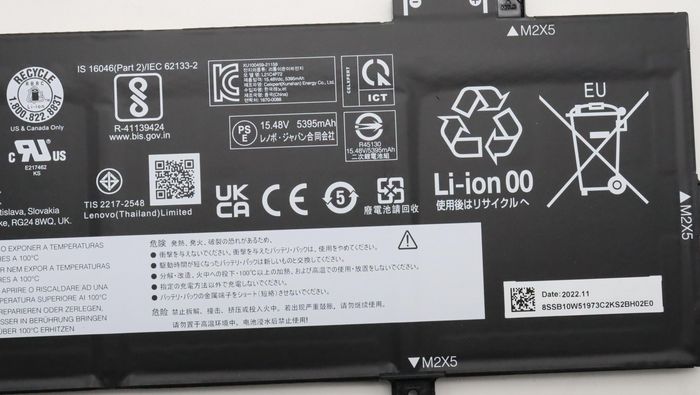 Lenovo Batterie Interne Lithium-Ion 86Wh pour ThinkPad P16s et T16