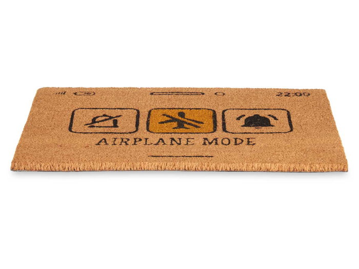Giftdecor Paillasson Airplane Mode 60 x 40 cm Fibre de Coco PVC (Set de 12)
