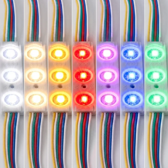 PRO Module LED RGBWW pour enseignes lumineuses 0.96W 12V IP65 120° - Éclairage décoratif et professionnel pour lettres et caissons