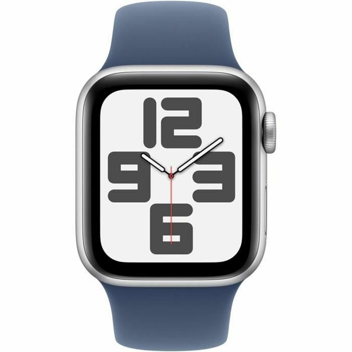 Apple Watch SE GPS 40mm Argent Aluminium Bracelet Denim Sport S/M