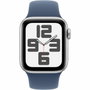 Apple Watch SE GPS 40mm Argent Aluminium Bracelet Denim Sport S/M