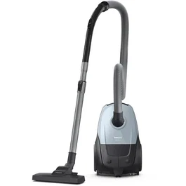 Philips XD1142/10 - Aspirateur traîneau avec sac et filtre HEPA, série 2000, 750 W, 77 dB, 3 litres, bleu-gris, suceur plat et brosse intégrés