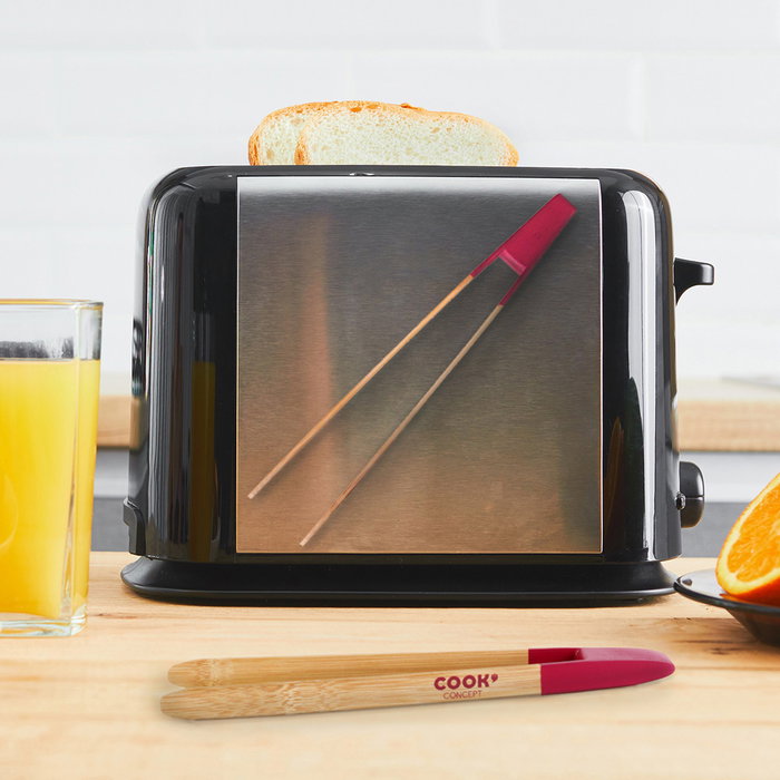 Cook Concept Pinces à toasts en bambou avec aimant 24 cm