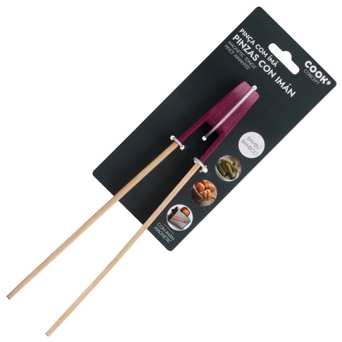Cook Concept Pinces à toasts en bambou avec aimant 24 cm