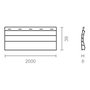 Micel Lama de volet roulant PVC PR24 blanc 39 mm x 2 m - Épaisseur 8 mm