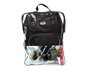 KioKids Sac à langer maternité noir - Sac à dos, sac bandoulière avec compartiment isotherme, changeur et nombreux rangements