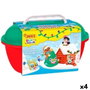 Pâte à modeler en argile Jovi PLAY&FUN Christmas Adventure Multicouleur (4 Unités)