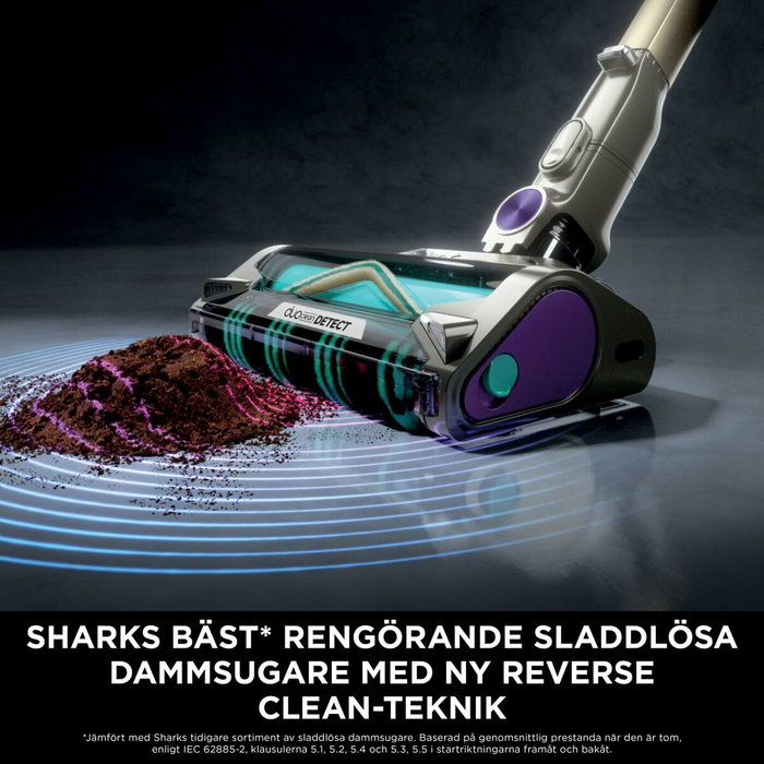 Shark Power Detect IP3251EUT Aspirateur Balai Gris, doré et violet
