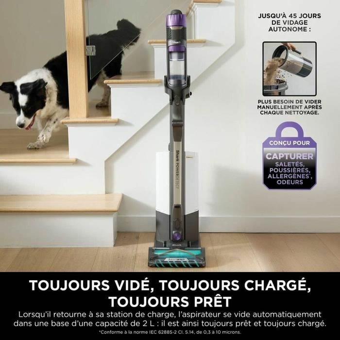 Shark Power Detect IP3251EUT Aspirateur Balai Gris, doré et violet