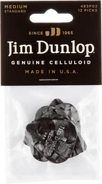 DUNLOP Pack de 12 médiators Genuine Celluloid Noir - Medium