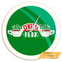 ERT GROUP Horloge murale Central Perk Friends - Cadran brillant réflectif, aiguilles laquées - Diamètre 30,5 cm - Alimentation par pile AA (non incluse)