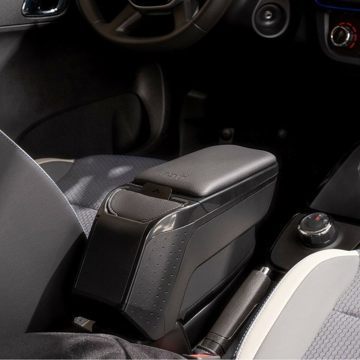 Armster Accoudoir 2 Simili Cuir Noir pour Renault Clio III (2005-2013)