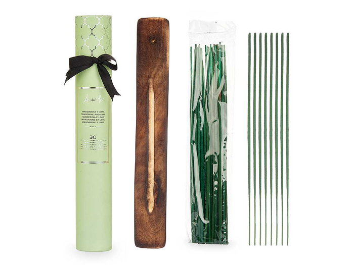 Acorde Lot de 30 bâtonnets d'encens avec support tube, 4.5x29x4.5 cm, arômes variés, couleurs assorties (Set de 24)