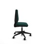 Chaise Elche Contact permament de base Cuir écologique Vert foncé Base pyramidale noire Sans accoudoirs Sans appui-tête Roulettes 65mm nylon