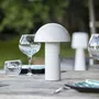 Lumisky Lampe de table sans fil TOD WHITE - Tête orientable LED blanc chaud - H28 cm