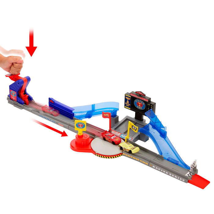 Mattel - Circuit de Course Copa Piston Jhl42 - Jeu Cars Disney Pixar - Deux Modes de Jeu (Course/Choc) - Jouet pour Enfants +4 Ans