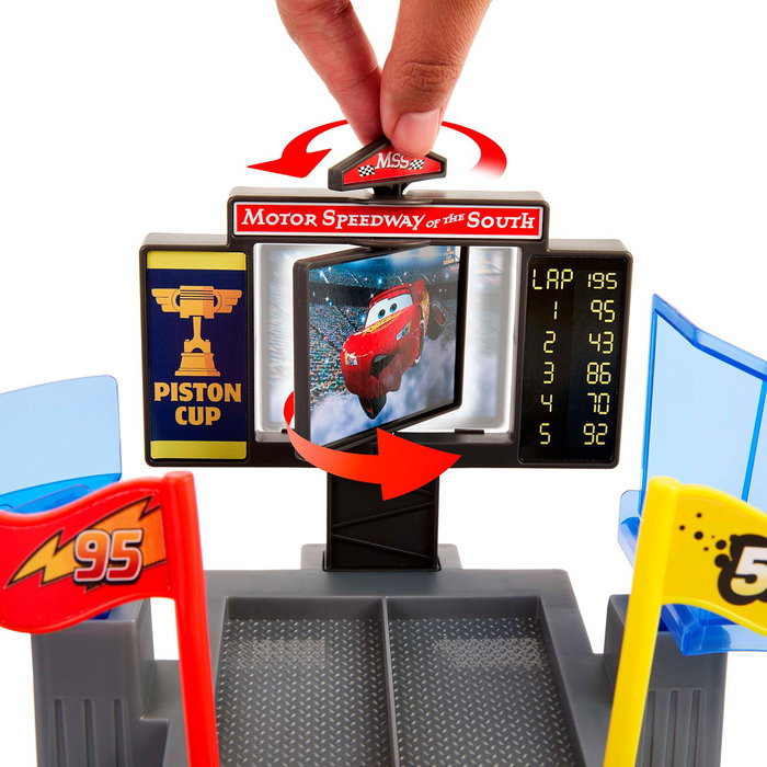 Mattel - Circuit de Course Copa Piston Jhl42 - Jeu Cars Disney Pixar - Deux Modes de Jeu (Course/Choc) - Jouet pour Enfants +4 Ans