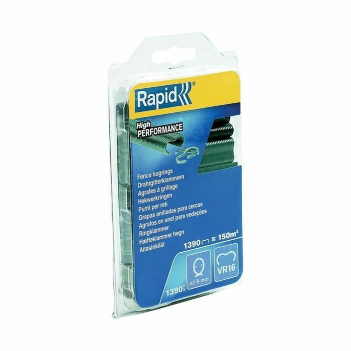 Rapid Agrafes grillage VR16 Vert - Blister 1390 Rapid Agrafes grillage VR16 Vert - Blister 1390
