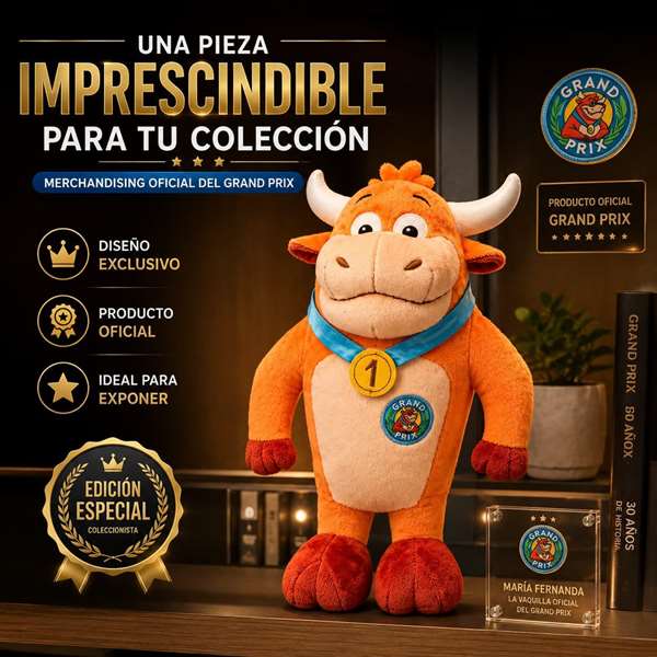7th player Peluche Grand Prix Vaquilla Maria Fernanda 20 cm