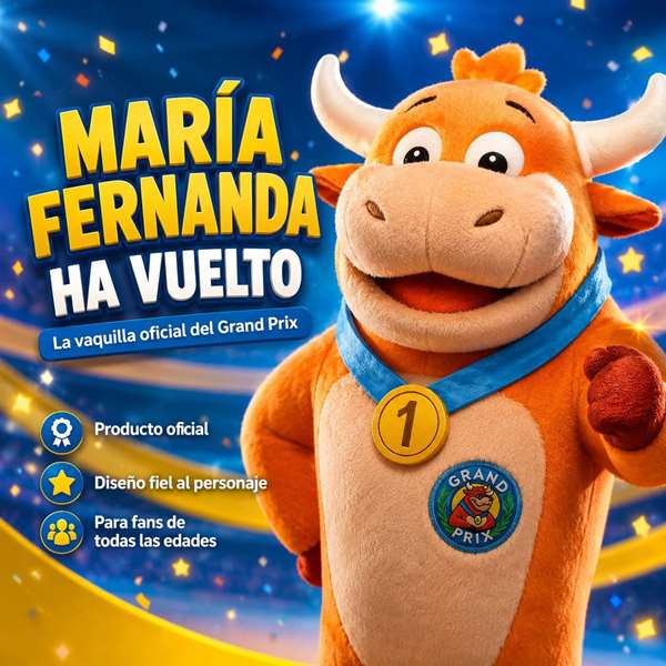 7th player Peluche Grand Prix Vaquilla Maria Fernanda 20 cm