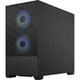 Fractal Design - Boîtier PC Pop Mini Air RGB Black TG Noir (FD-C-POR1M-06) - Micro-ATX, 3 Ventilateurs RGB, USB 3.1 Type-C, Support Radiateur 240mm