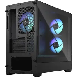 Fractal Design - Boîtier PC Pop Mini Air RGB Black TG Noir (FD-C-POR1M-06) - Micro-ATX, 3 Ventilateurs RGB, USB 3.1 Type-C, Support Radiateur 240mm