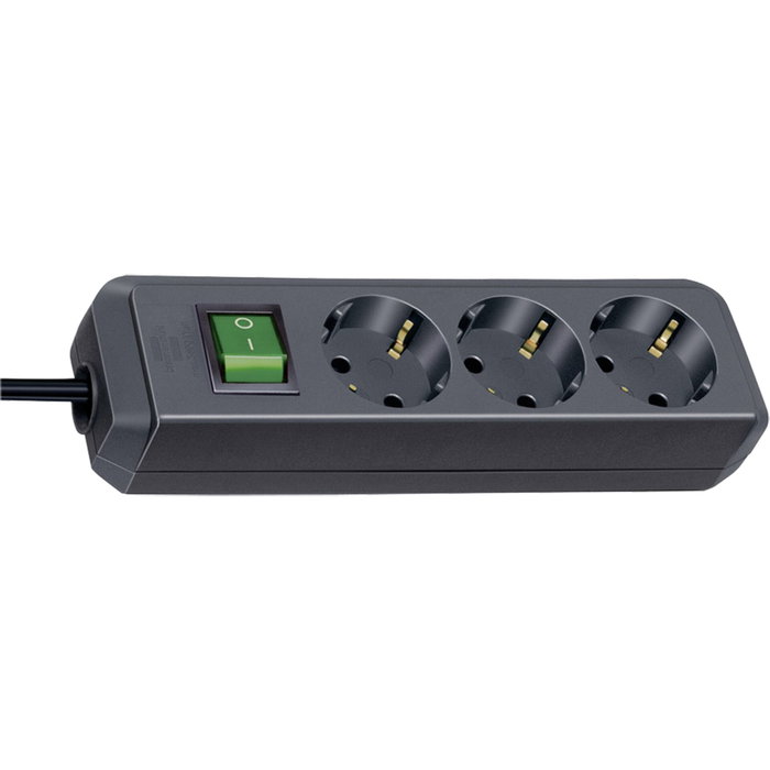 Brennenstuhl Eco-Line Multiprise triple noire 1,5 m avec interrupteur Brennenstuhl Eco-Line Multiprise triple noire 1,5 m avec interrupteur