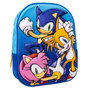 CERDÁ Sac à dos 31 cm pour enfants avec motif 3D Sonic The Hedgehog - 25x31x10 cm - Polyester et EVA
