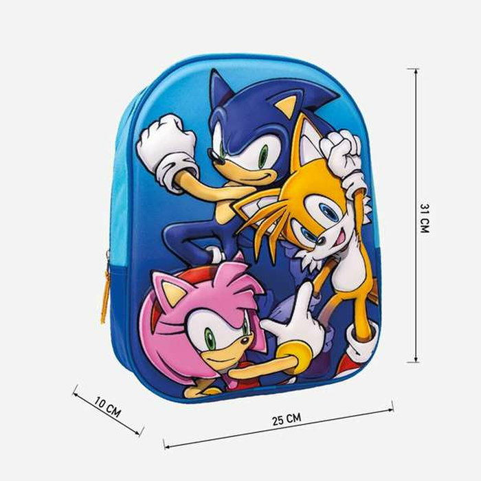 Cartable 3D Sonic 25 x 31 x 9 cm