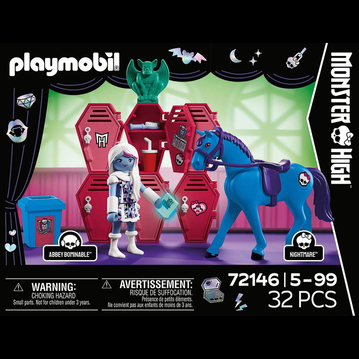 Playmobil Monster High Abbey, casiers et cheval 72146