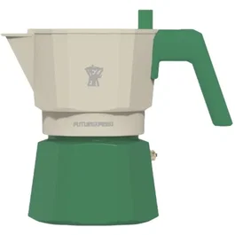 Pezzetti Futurexpress Cafetière italienne en aluminium, 6 tasses, Vert