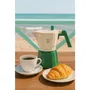 Pezzetti FUTUREXPRESS - Cafetière Moka Italienne en Aluminium 6 Tasses - Vert - Prépare un Café Riche en Arômes