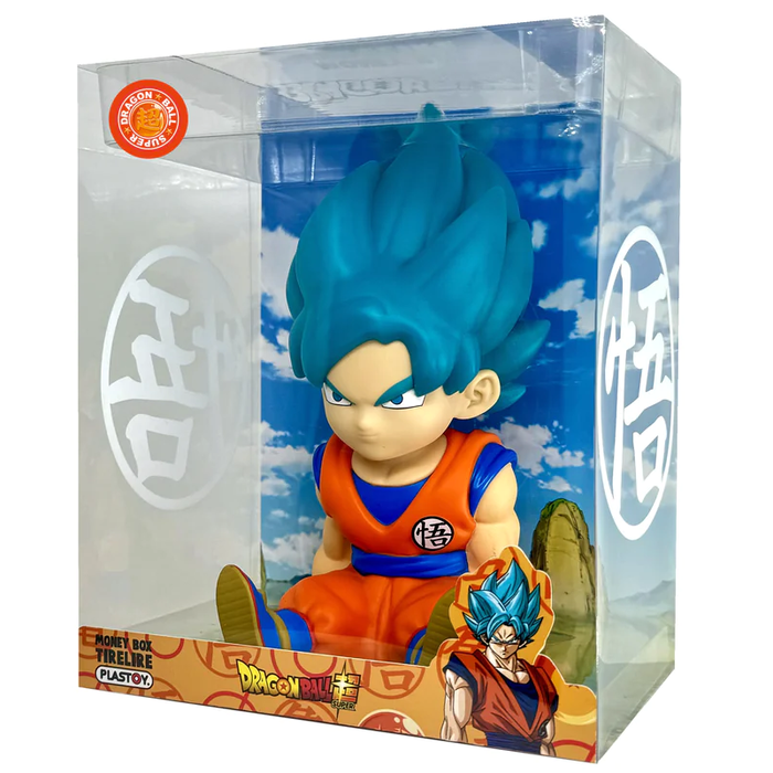 PLASTOY Figure Tirelire Son Goku Super Saiyan Blue Dragon Ball Super 15 cm en PVC