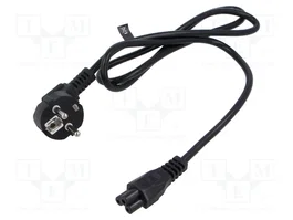 POS Câble d'alimentation H03VV-F 3x0,75mm² Noir 1,2m